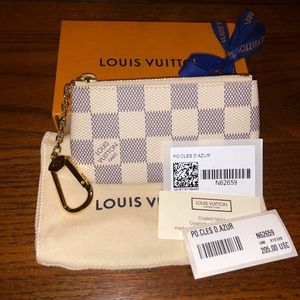 NEW Louis Vuitton Damier Azur Canvas Key Pouch